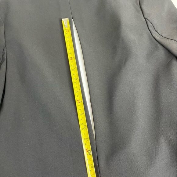 Aryn K Open Back Black Single Button Long Line Blazer Jacket Womens  Medium FLAW - Picture 14 of 14